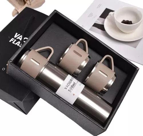 Kit Botella Térmica de Acero Inoxidable