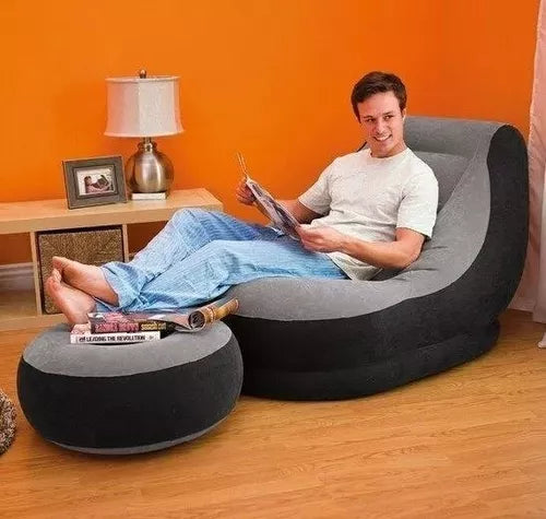 Sofá Inflable Portátil + Reposapiés