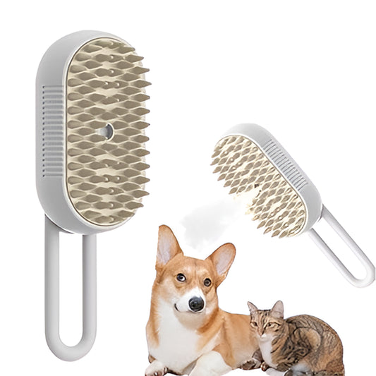 Cepillo a Vapor 3 en 1 Automático para Mascotas